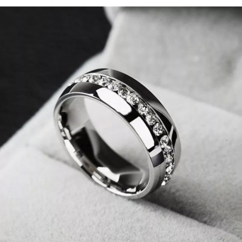 Men/Women Stainless Steel Ring Titanium Band - Picture 7 of 7